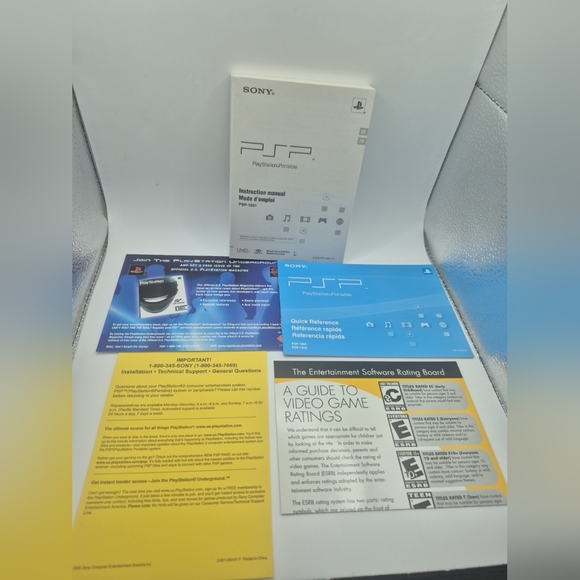 Sony PSP-1001 Instruction Manual and Quick Reference Guide - Picture 1 of 4